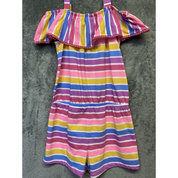 Tommy Bahama Colorful Stripes Shorts Pull On Romper Girl's Size L 10-12 NWOT - Picture 4 of 6